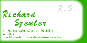 richard szemler business card